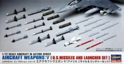 Hasegawa 1/72 US Aircraft Weapons V Missiles And Launcher Set 35009