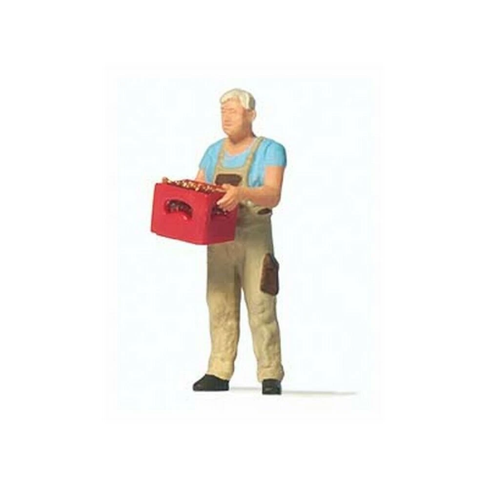 Preiser 1/87 HO Man With Beer Crate 28234