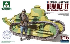 Takom 1/16 French FT-17 Light Tank W/ Resin Figure Ltd. Ed. 1002C