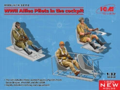 ICM 1/32 WWII Allies Pilots In The Cockpit (British, American, Soviet) 32112