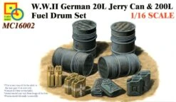 Classy Hobby 1/16 German 20L JerryCan & 200L Fuel Drum Set MC16002