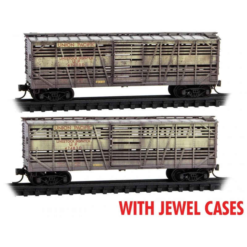 Micro-Trains MTL N Union Pacific Weathered Yellow 2-Pack Jewel Case 983 05 045
