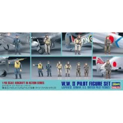 Hasegawa 1/48 WWII Pilot Figure Set 36107
