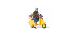 Preiser 1/87 HO Post Woman Riding A Scooter 28249