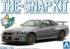 Aoshima Snap Kit #11-E 1/32 Nissan Skyline GT-R R34 Sparkling Silver 06254