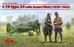 ICM 1/32 Russian I-16 Type 24 Fighter With Soviet Pilots 39-42 32007