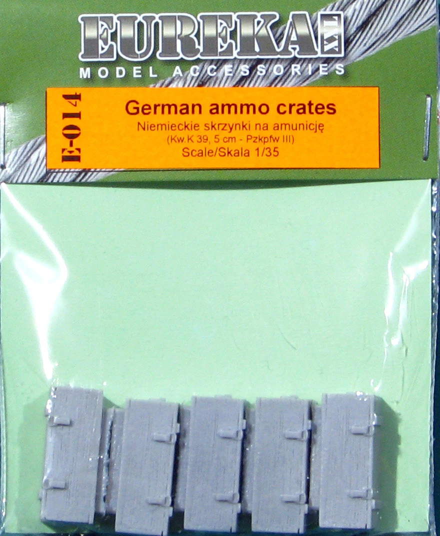 Eureka XXL 1/35 German Wooden Ammo Boxes For 5 Cm Kw.K.39 E-014