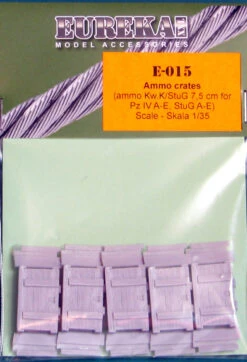 Eureka XXL 1/35 German Wooden Ammo Boxes For 7.5 Cm KwK.37/StuK 37 L/24 E-015