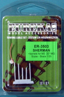 Eureka XXL 1/35 US M4 Sherman Tow Cables & 3 Resin 0.30cal MG Barrels ER-3503