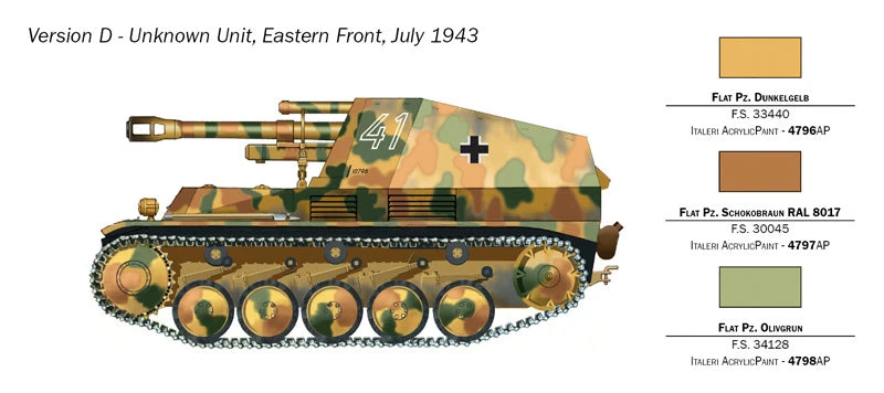 Italeri 1/72 German SdKfz 124 Wespe 10.5cm Liechte Feldhaubitze 7061 - Image 3