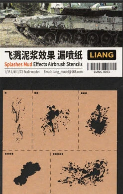 Liang Paper Airbrush Stencil Mud Splashes LIANG-0003
