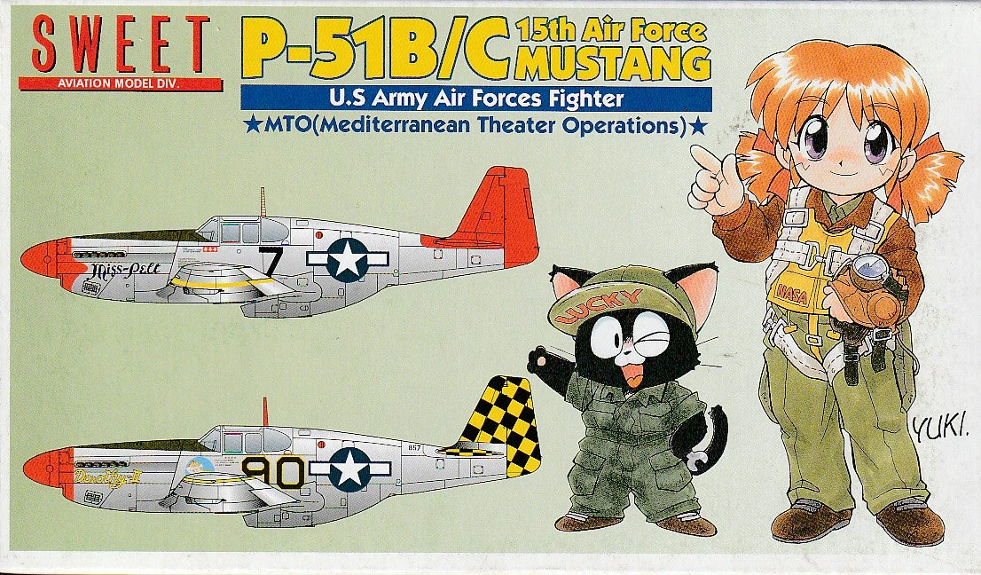 Sweet 1/144 US P-51B/C 15th AF Mustang (2 Complete Kits) SWT14118