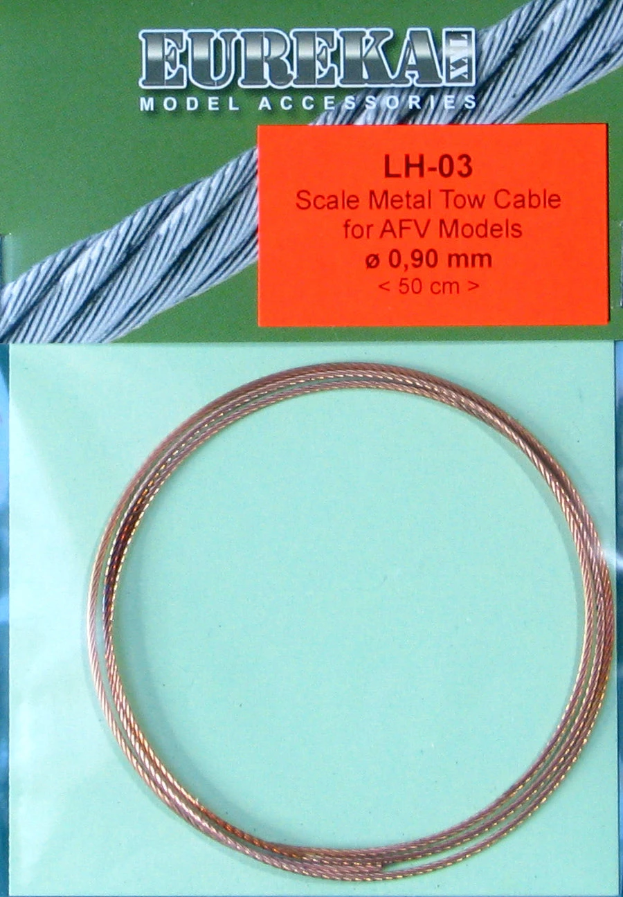 Eureka XXL 1/35 0.9mm Metal Wire Rope For AFV Kits LH-03
