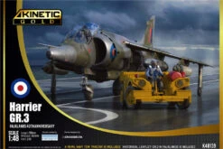 Kinetic 1/48 British Harrier GR.3 Falklands 40th Ann'y W/ Tow Tractor K48139