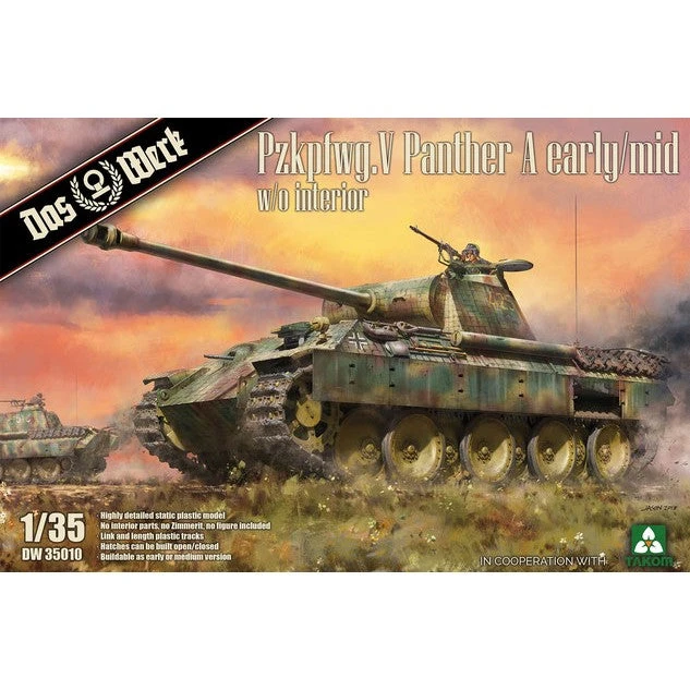 Das Werk 1/35 German Pzkpfwg.V Panther A Early/Mid W/o Interior DW35010
