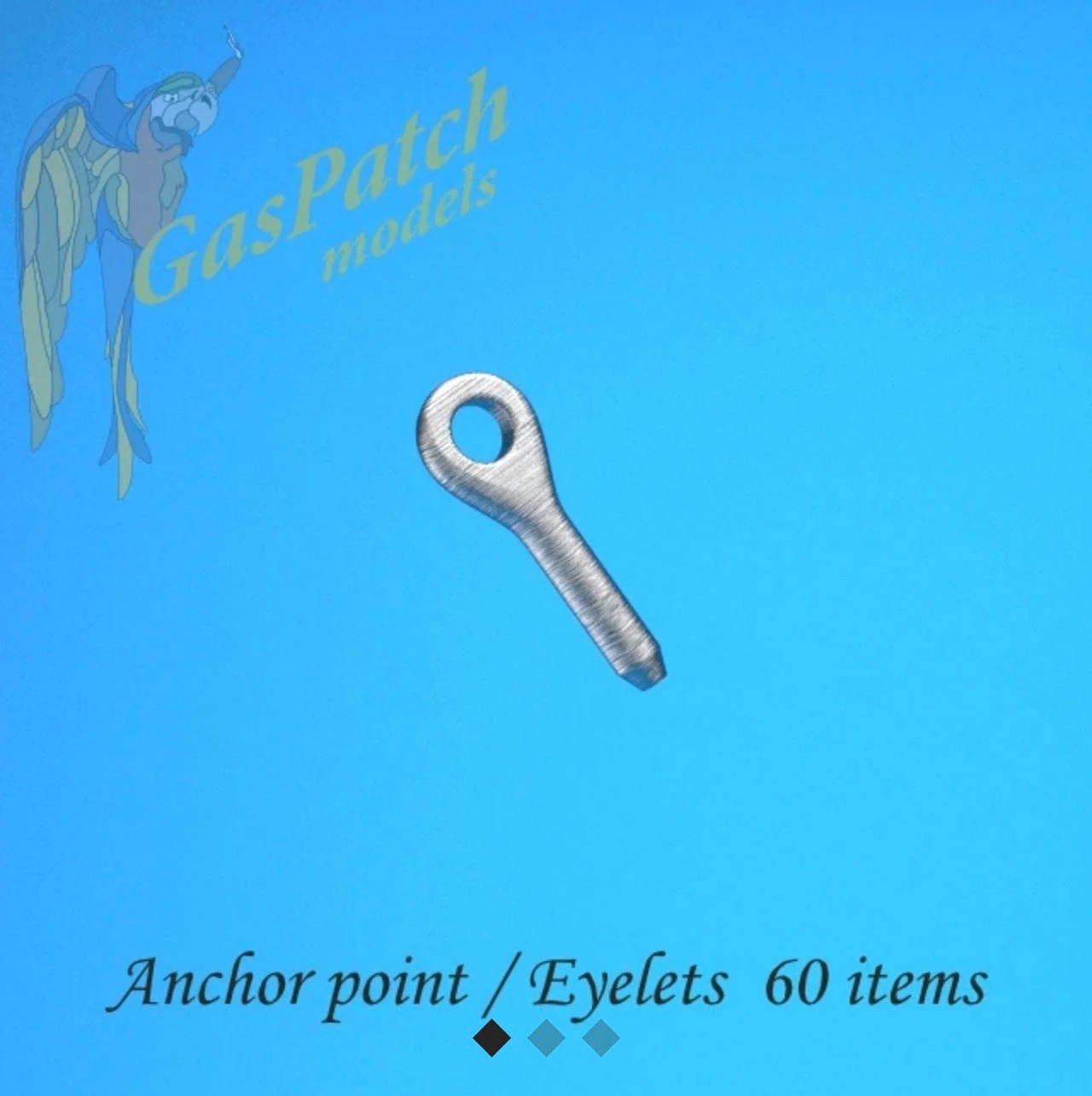Gaspatch 1/32 Metal Turnbuckles Anchor Points (60) 13-32016