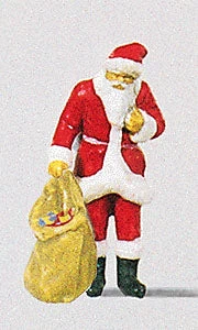 Preiser 1/87 HO Santa Claus With Sack Of Gifts Figure 29027