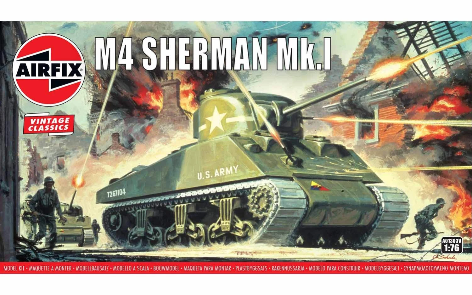 Airfix 1/76 M4 Sherman Mk.I A01303V