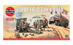 Airfix 1/76 British 25PDR Field Gun & Quad A01305V
