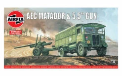 Airfix 1/76 British AEC Matador & 5.5" Gun A01314V