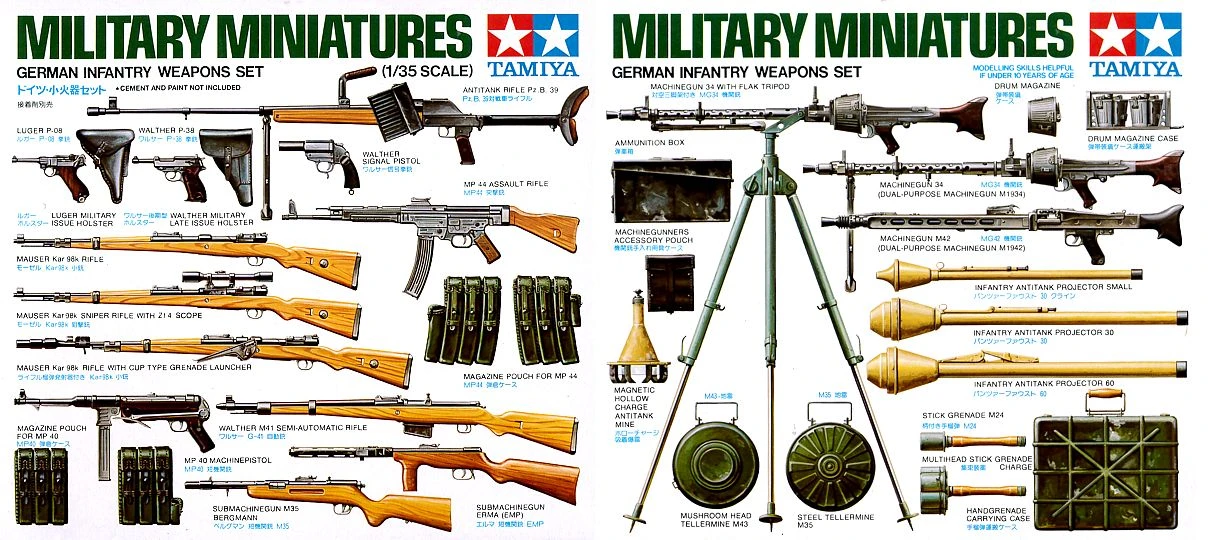 Tamiya 1/35 German Infantry Weapon Set 35111