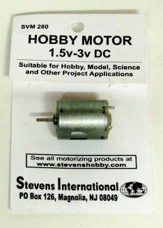 Stevens SVM-280 Hobby Motor 1.5v/3vDC 4600/9200 Rpm