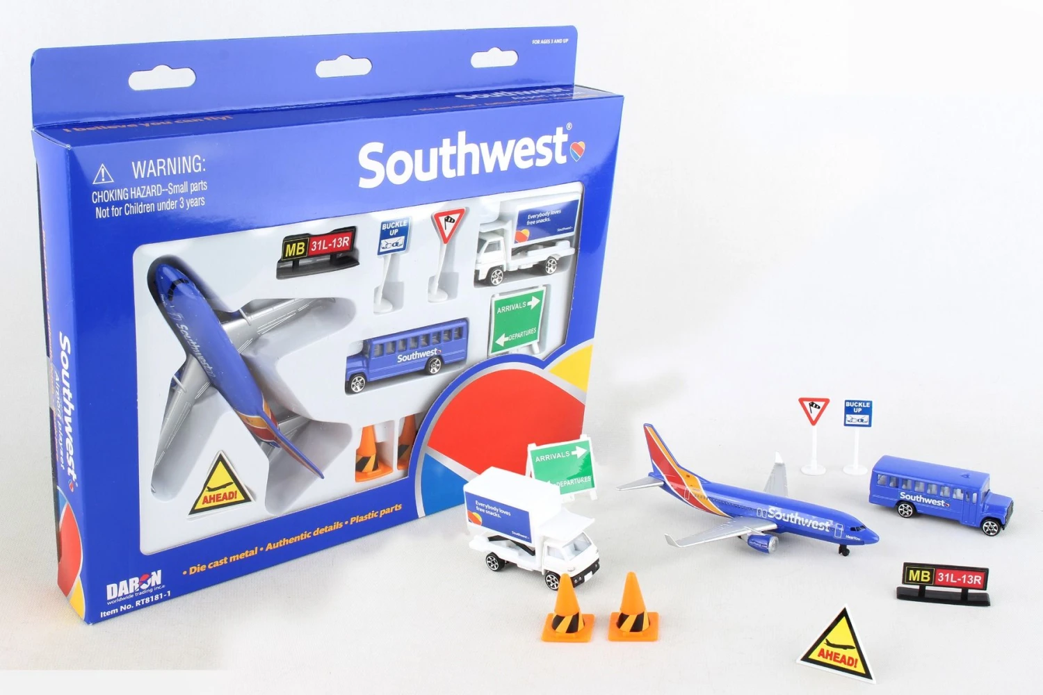 Daron Playset Southwest Airlines Airport Play Set (New Colors) RT8181-1 - Image 3
