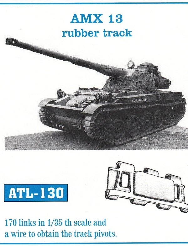 Friulmodel 1/35 French AMX-13 Rubber Individual Metal Track Links ATL-130