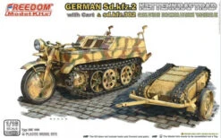 Freedom 1/16 German Sd.kfz.2 Kettenkraftradw/ Goliath Demolition Vehicle16002