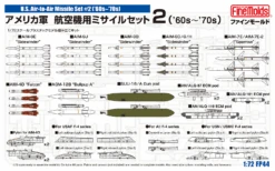 Finemolds 1/72 Modern US Aircraft Missile Set (60s-70s) FP44