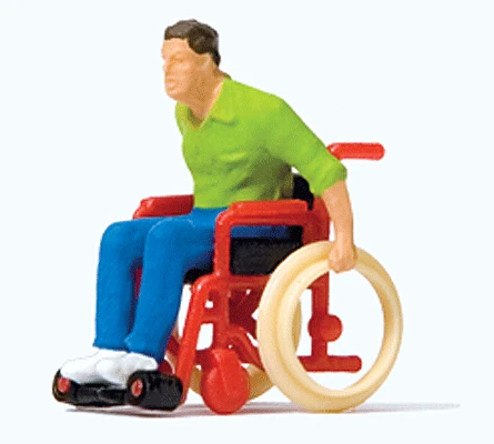 Preiser 1/87 HO Man In Wheelchair 28164