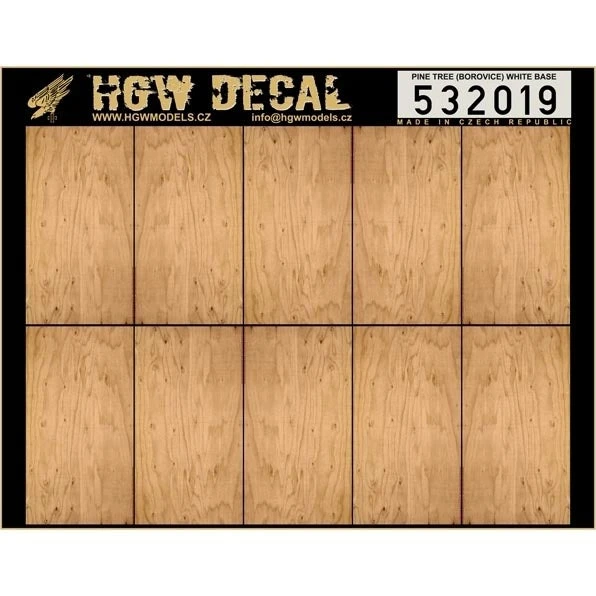 HGW 1/32 Plywood Pine Tree (Borovice) Base White Decal 532019