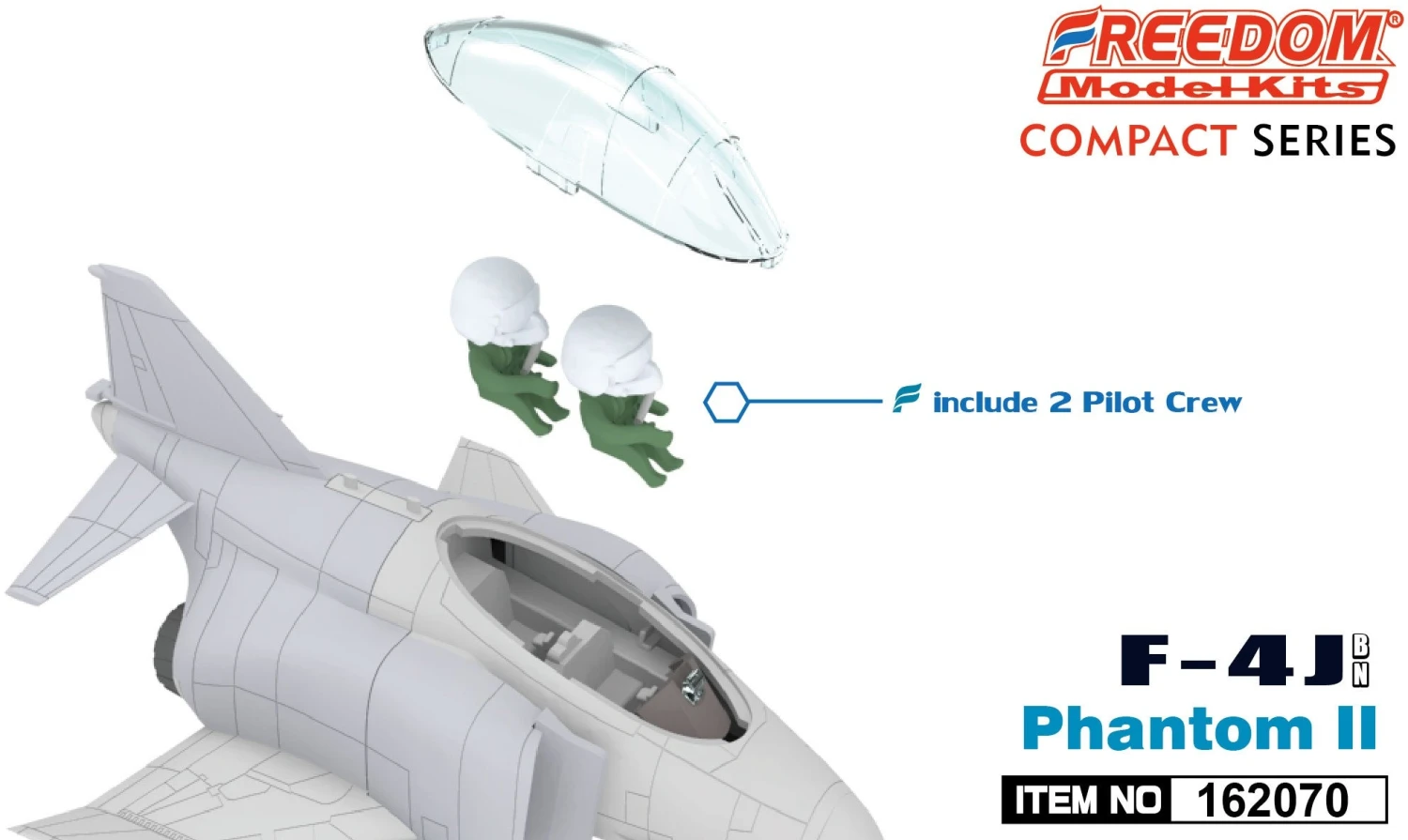 Freedom Compact Series USF-4J Phantom II US Navy VF-84 Jolly Rogers 162070 - Image 6