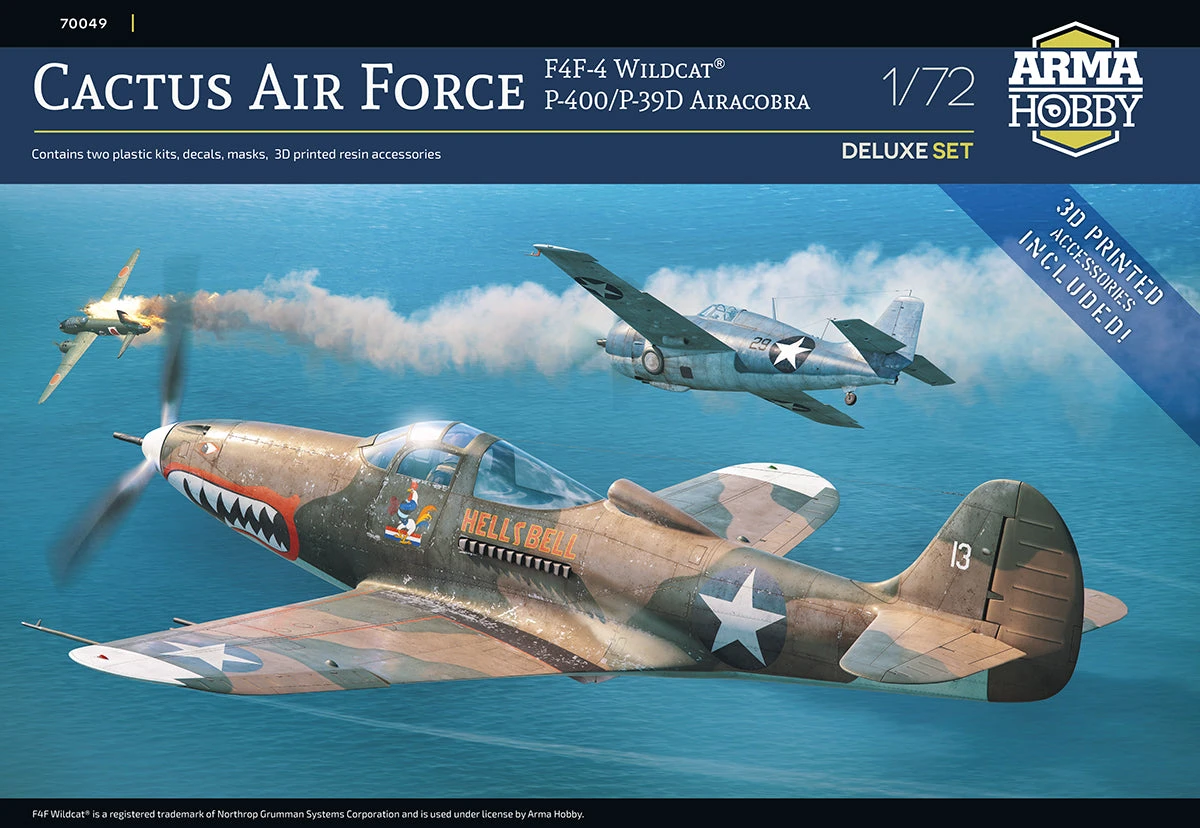 Arma Hobby 1/72 US F4F-4 Wildcat & P-39D Airacobra Over Guadalcanal 70049