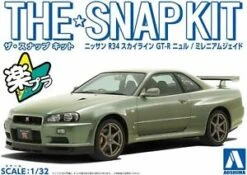 Aoshima Snap Kit #11-D 1/32 Nissan Skyline GT-R R34 (MILLENNIUM JADE) 06253