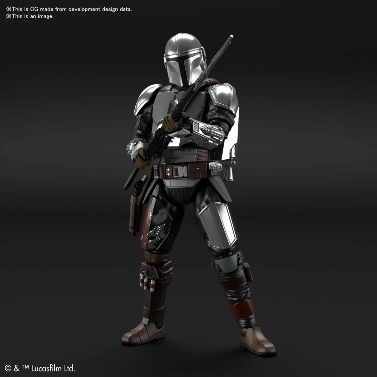 Bandai Star Wars 1/12 Mandalorian Beskar Armor (Silver Coating Ver.) Figure Kit 2557094 - Image 3